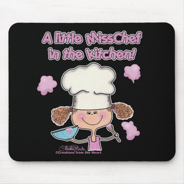 Little Miss Chef Mouse Pad (Front)