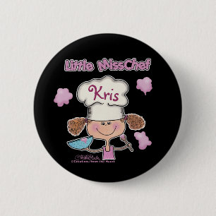 Little Miss Chef Personalize 2 Inch Round Button