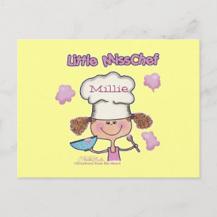 Little Miss Chef Personalize Postcard