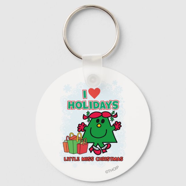 Little Miss Christmas | I Love Holidays Keychain (Front)