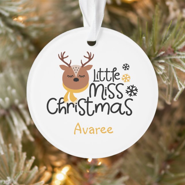 Little Miss Christmas Ornament (Tree)