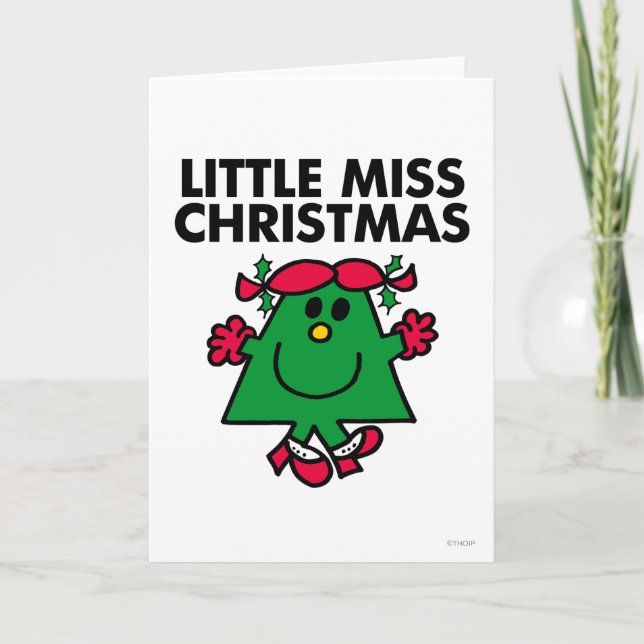 Little Miss Christmas Smile Holiday Card (Front)
