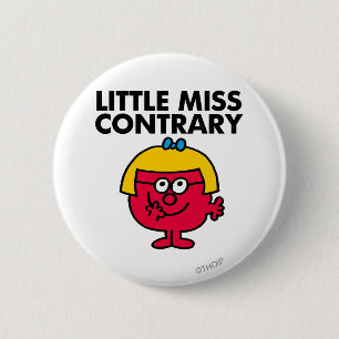 Little Miss Contrary 2 Inch Round Button