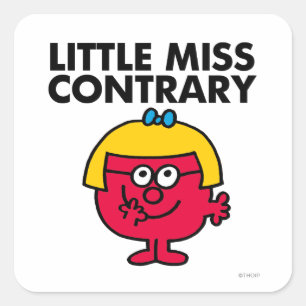 Little Miss Contrary Square Sticker