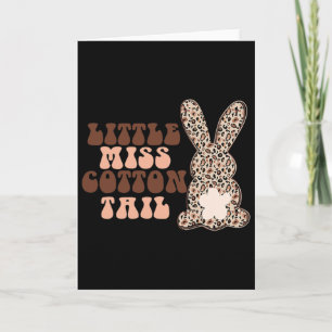 Little Miss Cottontail Leopard Cheetah Cute Bunny Card