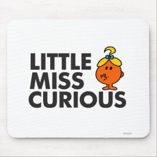 Little Miss Curious Black Lettering Mouse Pad
