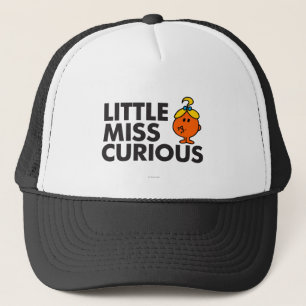 Little Miss Curious Black Lettering Trucker Hat