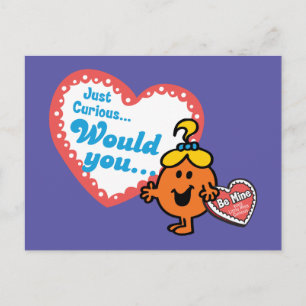 Little Miss Curious   Valentine Holiday Postcard