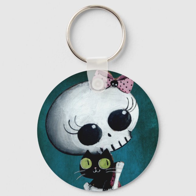 Little Miss Death - Halloween Beauty Keychain (Front)