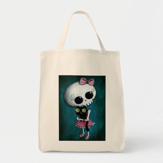 Little Miss Death - Halloween Beauty Tote Bag (Front)