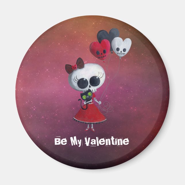 Little Miss Death Valentine Magnet (Front)