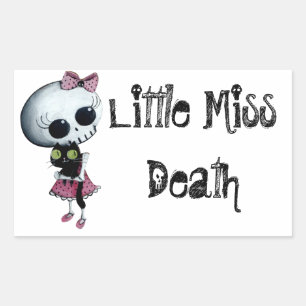 Little Miss Death with Black Cat Sticker