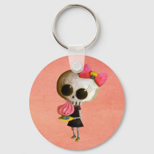 Little Miss Death with Cupcake Keychain