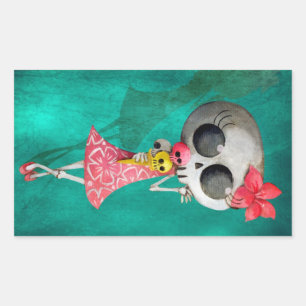 Little Miss Death with Halloween Ice Cream Sticker