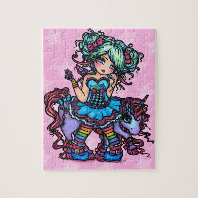 Little Miss Deelish Fairy Unicorn Fantasy Jigsaw Puzzle (Vertical)