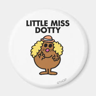 Little Miss Dotty Black Lettering Magnet