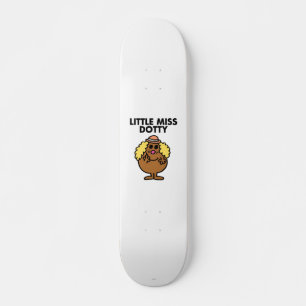 Little Miss Dotty   Black Lettering Skateboard