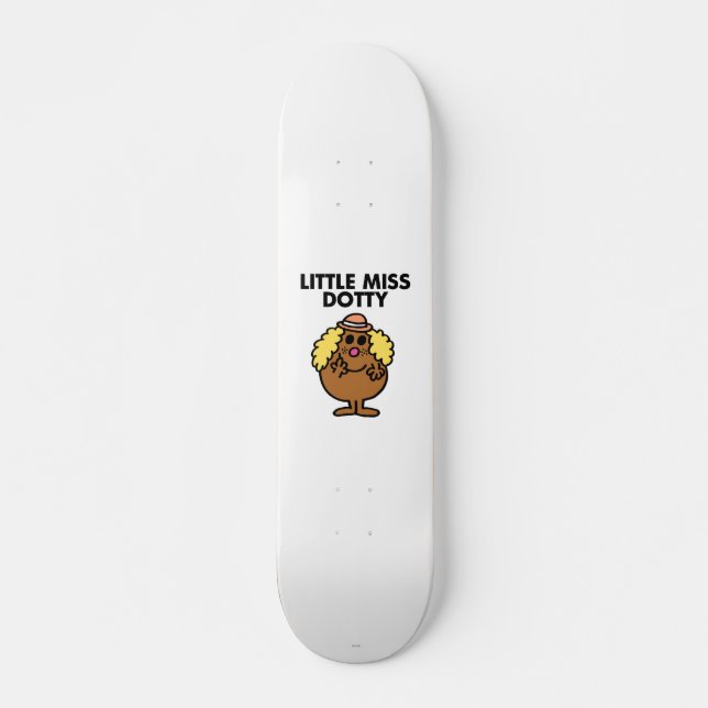 Little Miss Dotty | Black Lettering Skateboard (Front)