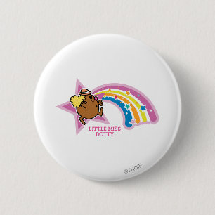 Little Miss Dotty Chasing Rainbows 2 Inch Round Button