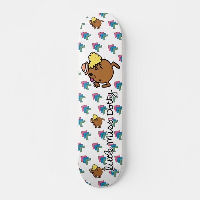 Little Miss Dotty | Colourful Dots Skateboard (Front)