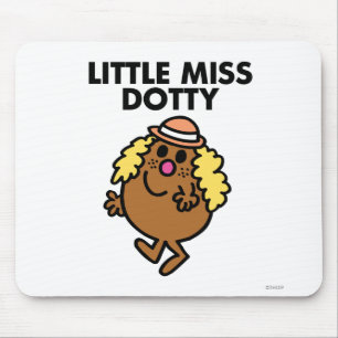 Little Miss Dotty Waving Mouse Pad