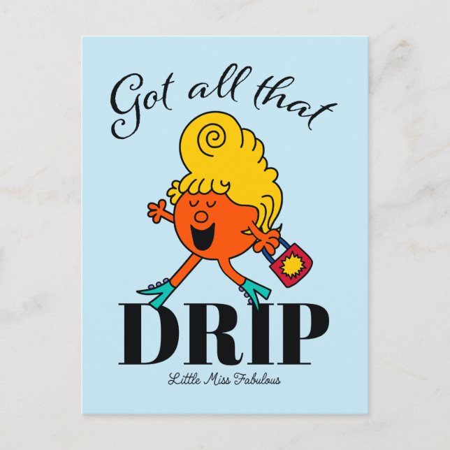 Little Miss Fabulous Got All That Drip Postcard (Front)