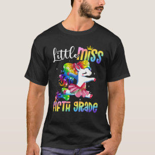 Little Miss Fifth Grade Funny Unicorn First Day Of T-Shirt