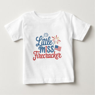 Little Miss Firecracker  Baby T-Shirt