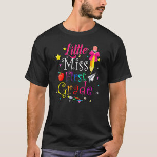 Little Miss First Grade Back To School 1st Grade T-Shirt