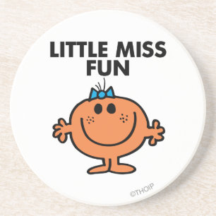 Little Miss Fun Black Lettering Coaster