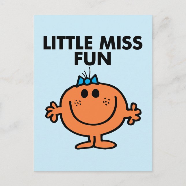 Little Miss Fun | Black Lettering Postcard (Front)