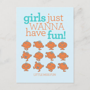 Little Miss Fun   Girls Just Wanna Have Fun Postcard