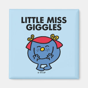 Little Miss Giggles   Black Lettering Magnet