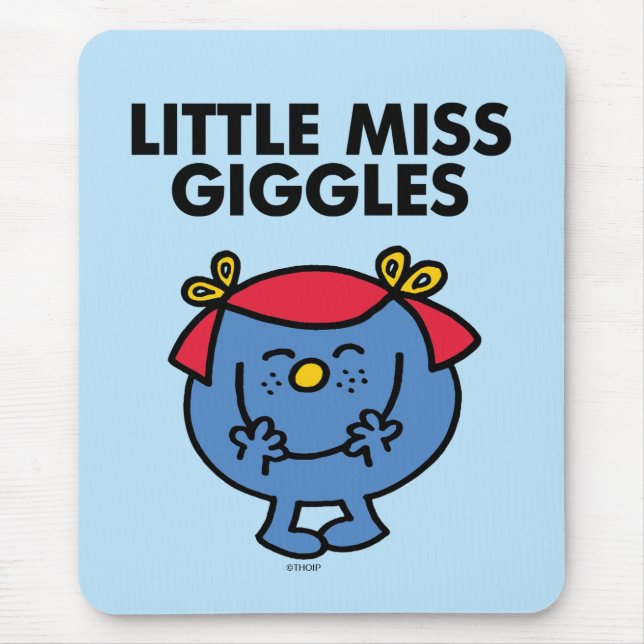 Little Miss Giggles | Black Lettering Mouse Pad (Front)