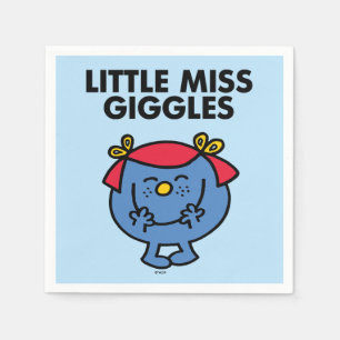 Little Miss Giggles   Black Lettering Napkin