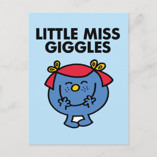 Little Miss Giggles   Black Lettering Postcard