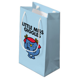 Little Miss Giggles   Black Lettering Small Gift Bag