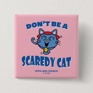 Little Miss Giggles Scaredy Cat Halloween 2 Inch Square Button