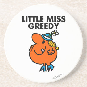 Little Miss Greedy Licking Her Lips Coaster