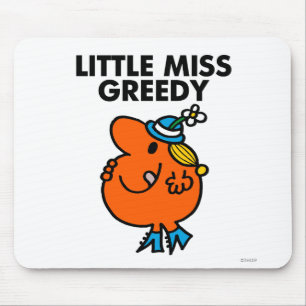 Little Miss Greedy Licking Her Lips Mouse Pad
