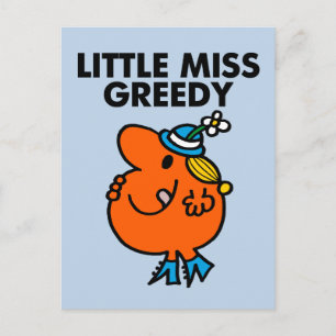 Little Miss Greedy Licking Her Lips Postcard