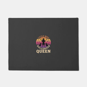 Little Miss Halloween Queen Witch Cat Design_1 Doormat