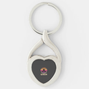 Little Miss Halloween Queen Witch Cat Design_1 Keychain