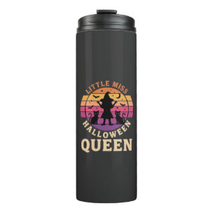 Little Miss Halloween Queen Witch Cat Design_1 Thermal Tumbler