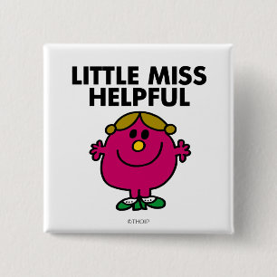 Little Miss Helpful Classic 2 Inch Square Button