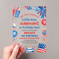 Little Miss Independent 4th of July 1st Birthday