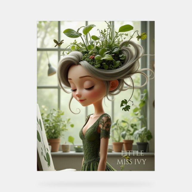 Little Miss Ivy: Nature's Whisper Acrylic Sign (Front)