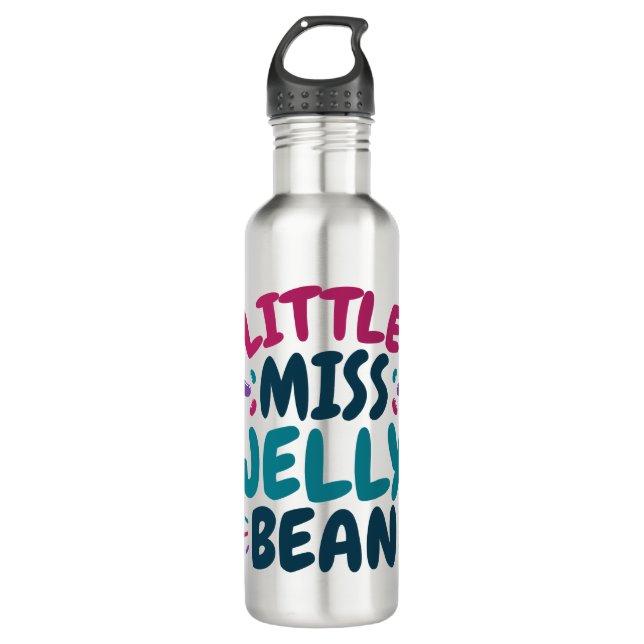 Little Miss Jelly Bean Easter Candy Nickname 710 Ml Water Bottle (Front)