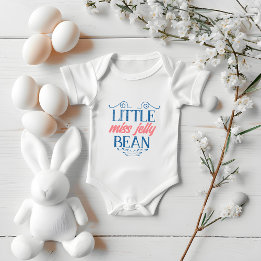 Little Miss Jelly Bean Typography Baby Girl  Bodysuit