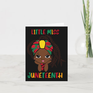 Little Miss Juneteenth Black Girl Toddler Ba Card